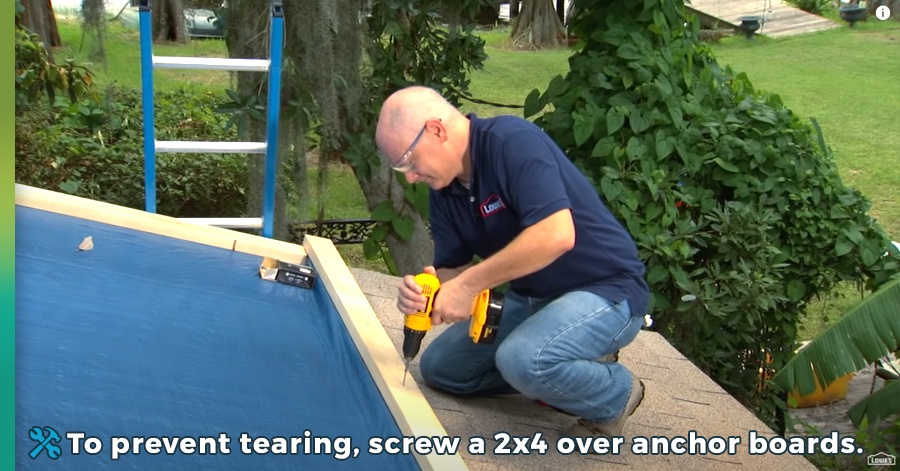how to tarp a roof STEP 9